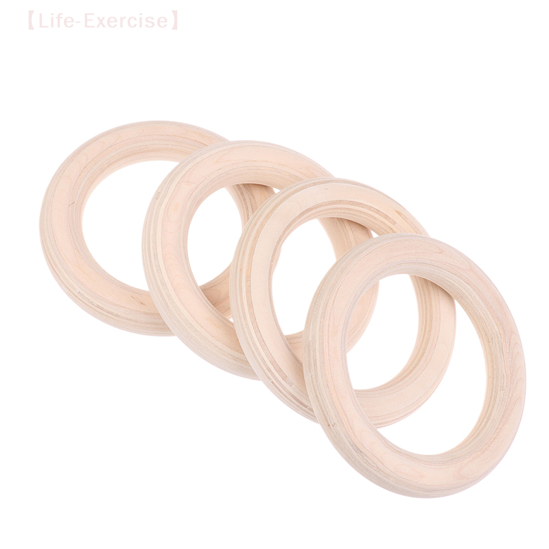 Gymnastic Ring Wood - 2Pcs/Pairs Wooden Ring Portable Crossfit Gymnastics