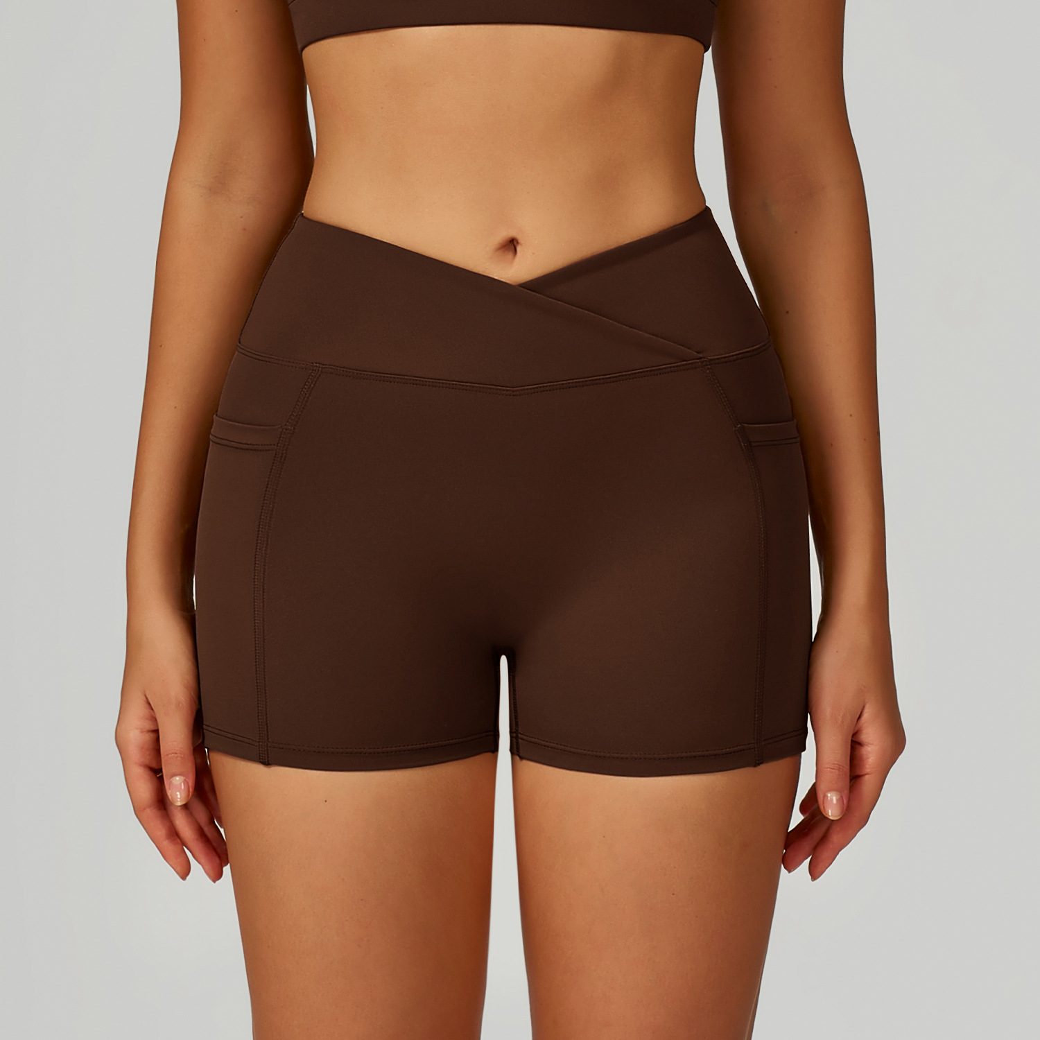 Cross Waist Head Yoga Shorts H - Crossfit Workout With Equipment 评论和价格