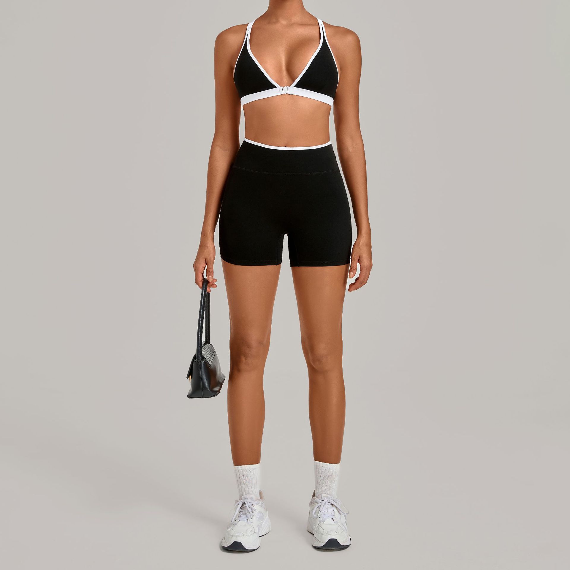Women 2 Piece Yoga Set Deep V  - Crossfit Equipment 评论和价格
