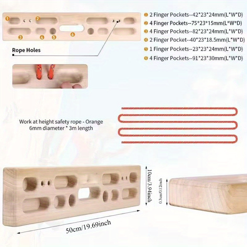 New Wooden Climbing Wall Set—H - Gymnastic Ring Wood 评论和价格