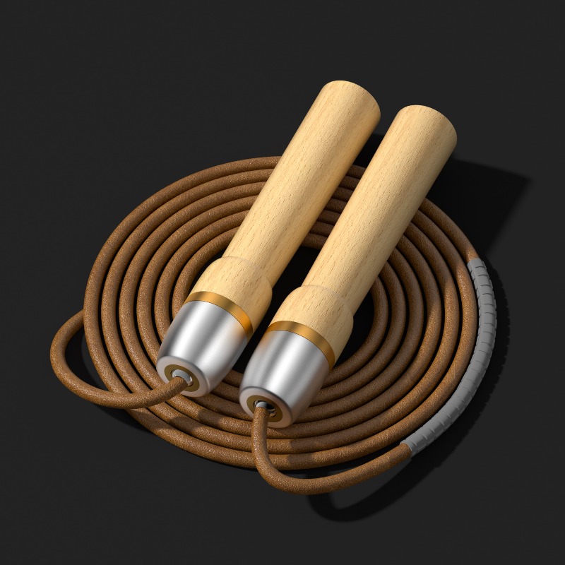 Wooden Handle Cowhide Jump Rop - Jump Rope Speed Bearing 评论和价格