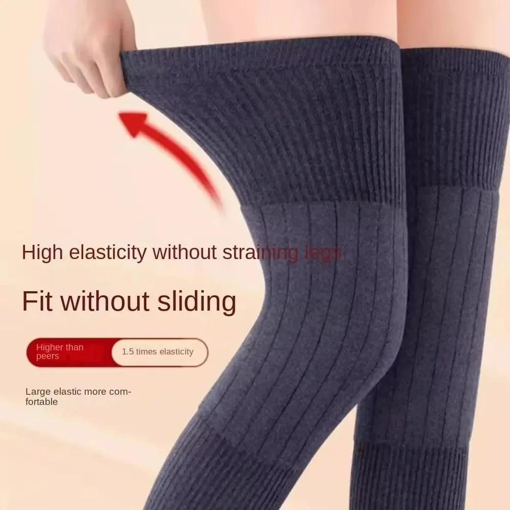 1 Pair Thick Warm Wool Kneepad - Knee Sleeve Pair 评论和价格
