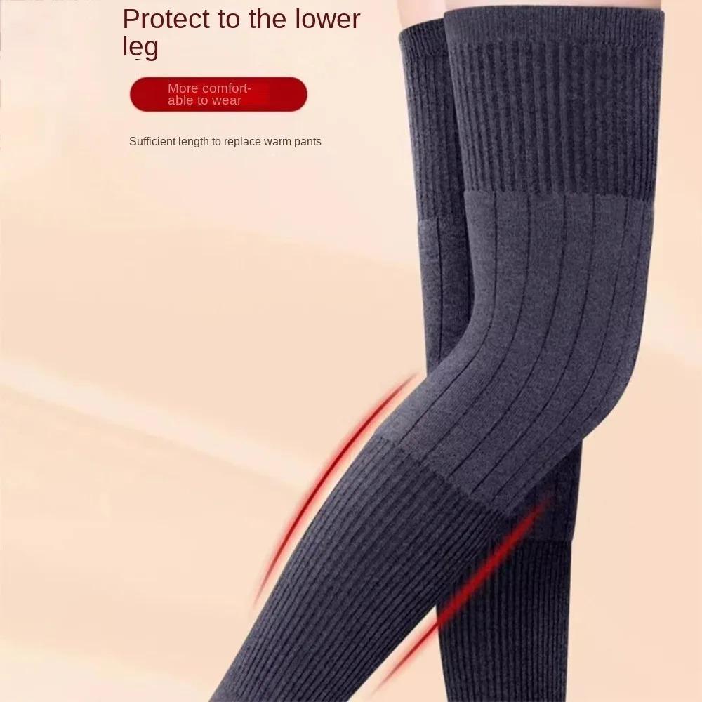 1 Pair Thick Warm Wool Kneepad - Knee Sleeve Pair 评论和价格