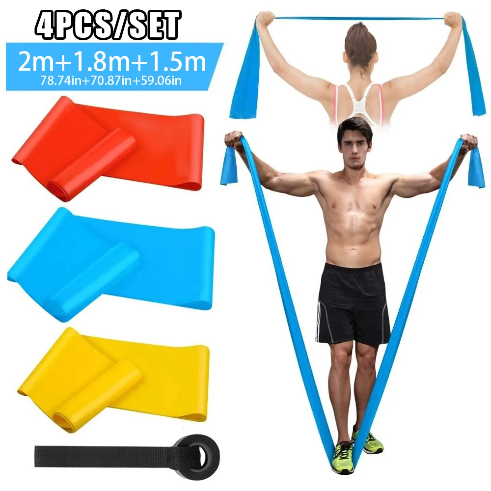 4Pcs/Set Elastic Fitness Bands - Crossfit Training Gear 评论和价格